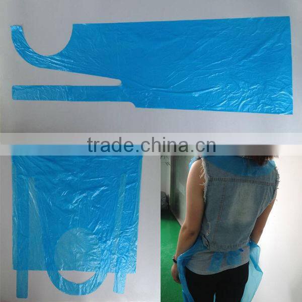 plastic apron white color embossed Low Density Polyethylene apron
