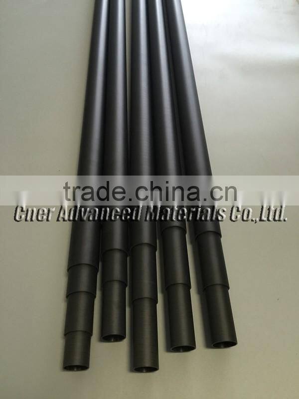 Carbon fiber & fiberglass hybrid telescopic tube