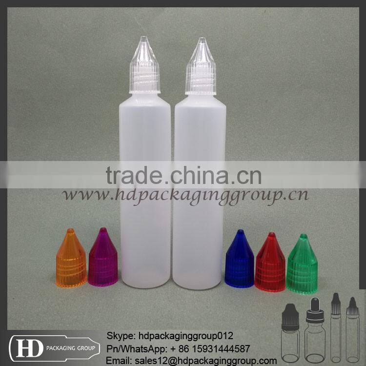 E Juice Dropper Bottle Pen Shape Long Drip Bottle 50ml With Child Proof Dripper Unicorn LDPE Eliquid Bottles