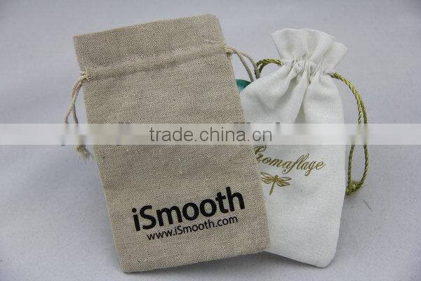 2014 new coming jute pouch with wooden handle