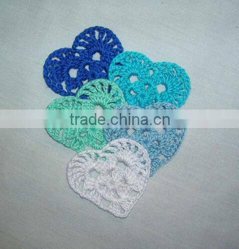 Crochet Heart Appliques,Accessories,Supplies,Wedding,Baby,Valentine
