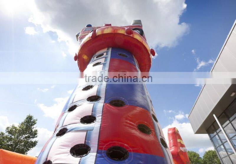 inflatable climbing tower fire truck for child