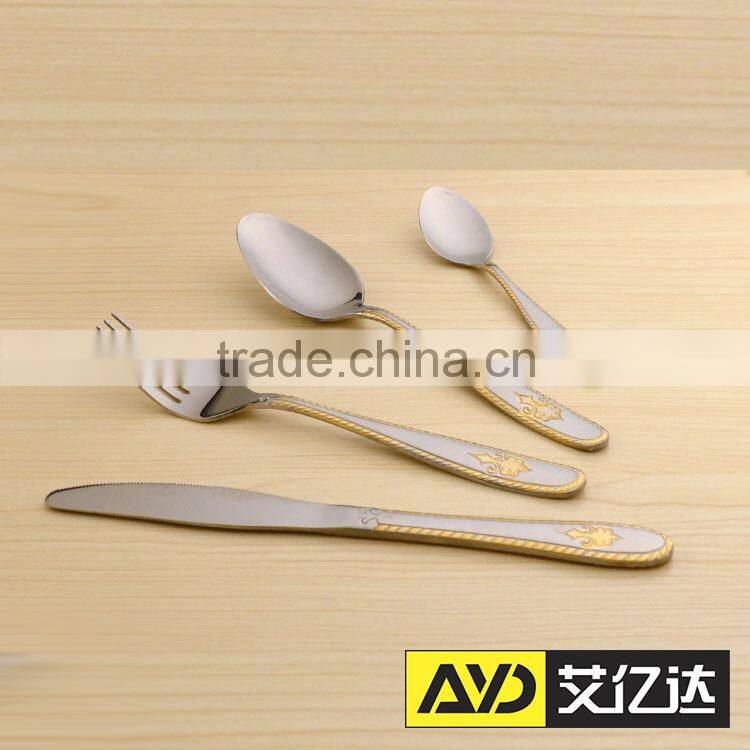 Pass FDA! made in China stainless steel spoon and fork set