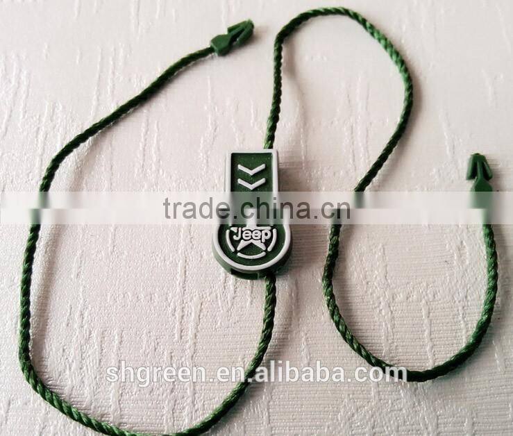 High quality auto-locked plastic string tag for jewelry