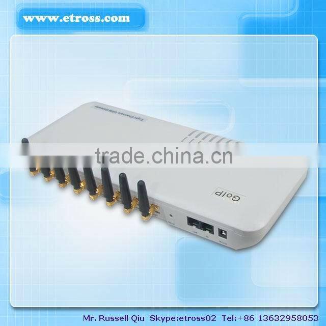 GSM wireless voip adapter 8 ports 8 sims