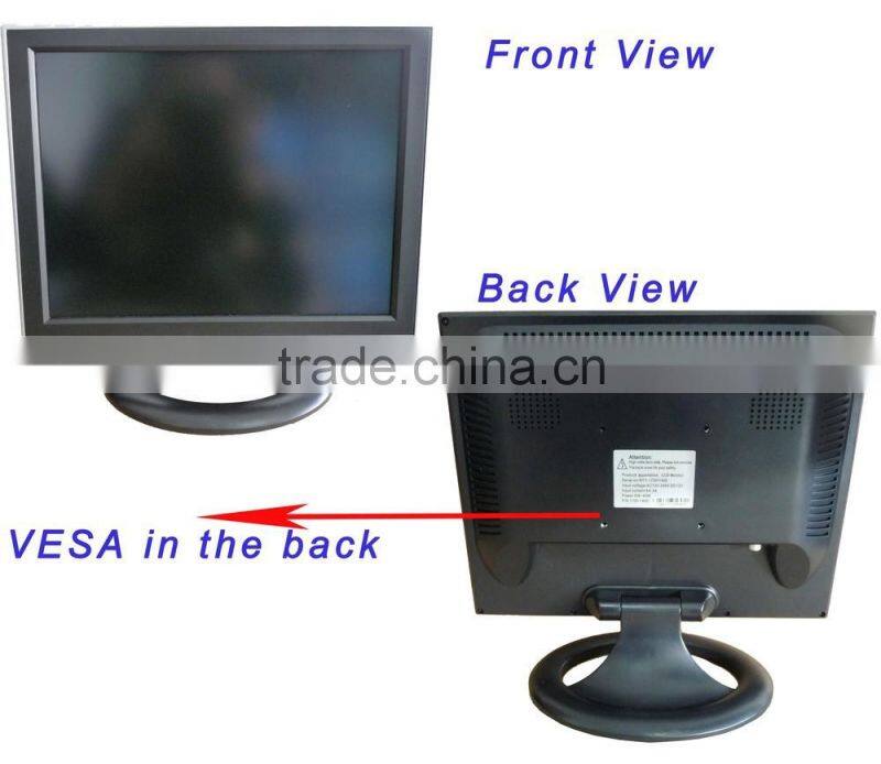 Square size vesa desktop 14inch cheap lcd tv with vga hdmi usb av tv