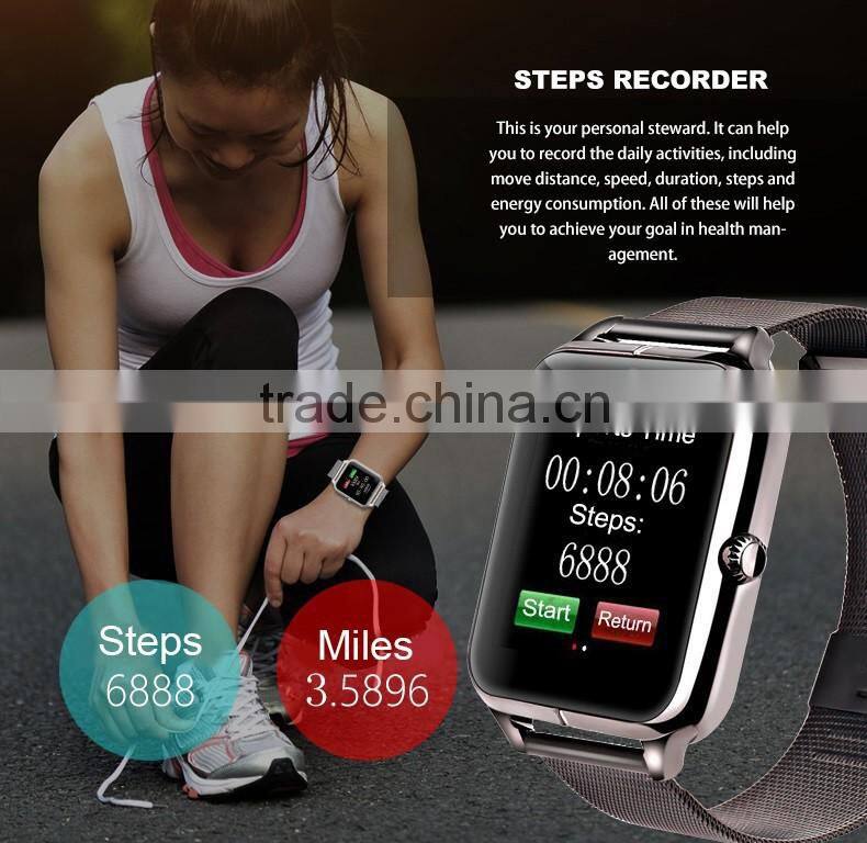 Touch screen gsm android phone calling support smart watch