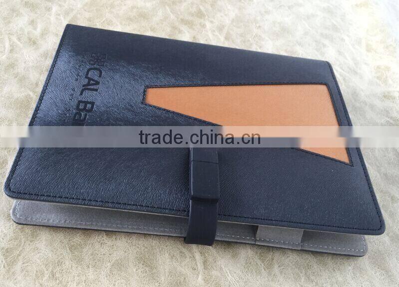 a5 whosesale leather usb notebook for muntajat