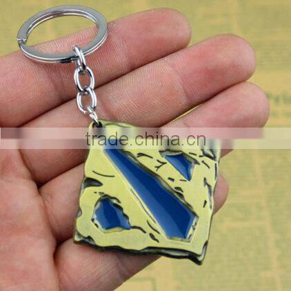 Newest design dota 2 pendant keychain pendant keychain full colors dota keychain for men
