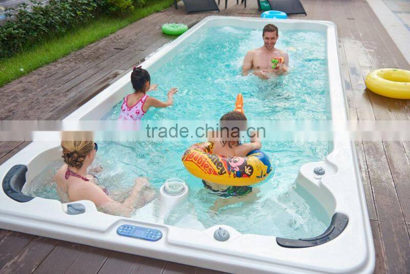 Hot sale Acylic indoor 2 person 6m swim spa with air massage jet