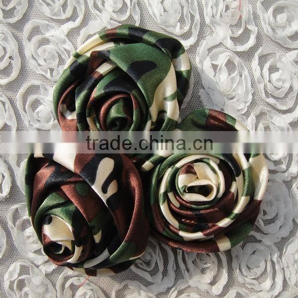 Direct manufacturer cheap item to sell ribbon satin rose flower artificial design for holiday/party/tutu dress supplies