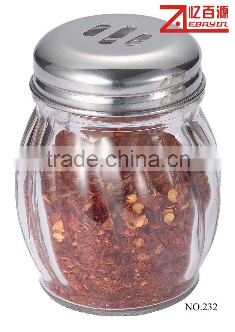 150ml Glass container for spices wtih SS lid
