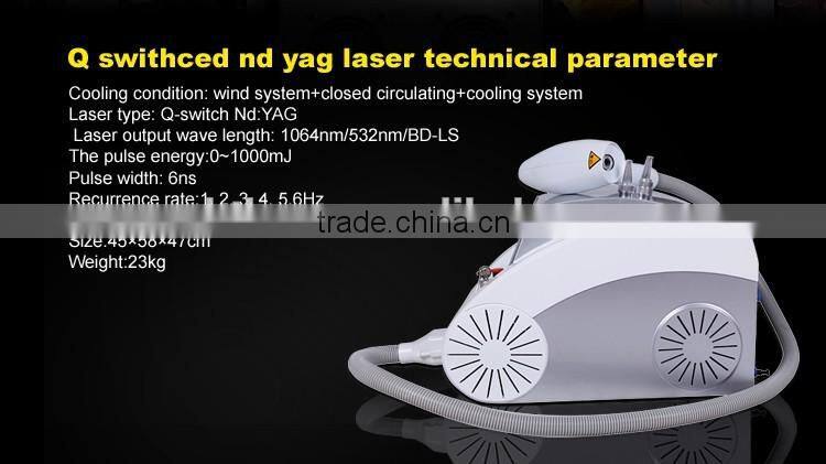 1064 nm 532nm 1032nm 1200W q-switch nd:yag laser / laser machine prices eyebrow washing laser laser tattoo removal