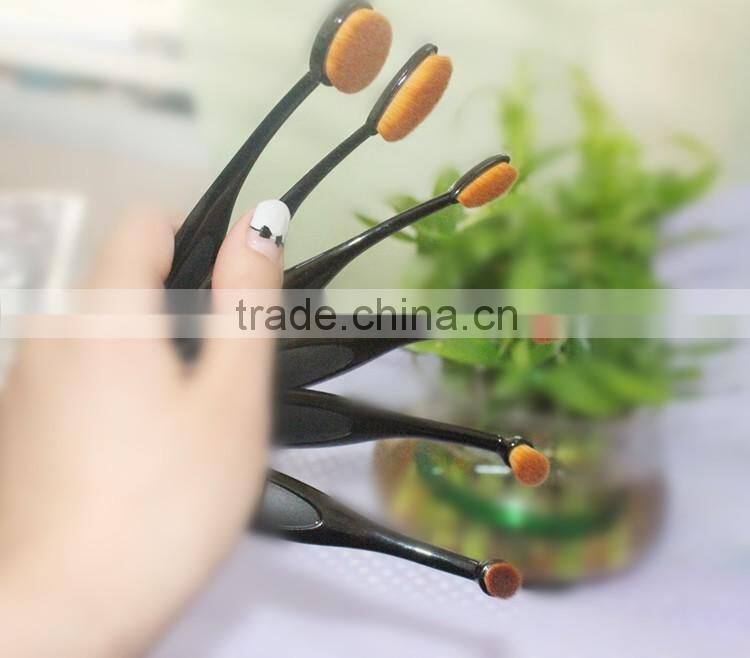 10pcs In One Set Foundation 2016 Brushes Toothbrush Shaped Cream Puff Oval Makeup