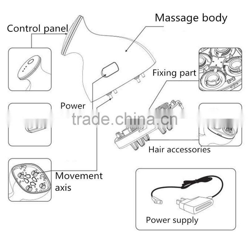 Waterproof Electric Vibrate Scalp head Shampoo Massager Head Hair Care Massage Shampoo Brush