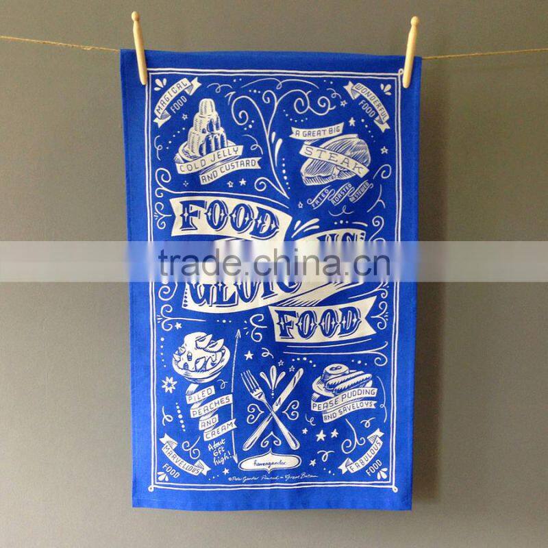 Factory Price Wholesale 100% Cotton Printed Tea Towel