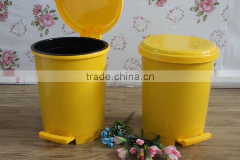 Good quality plastic pedal trash bin, 10 liter waste bin, plastic foot pedal waste bin, waste paper bin, garbage waste bin