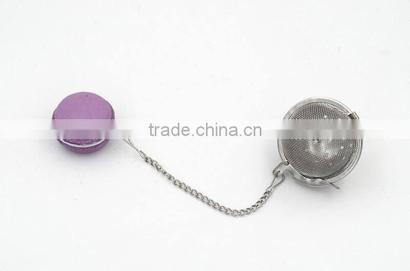 Hot sale tea lovers metal tea infuser , tea strainer filter with macaron tip decoration
