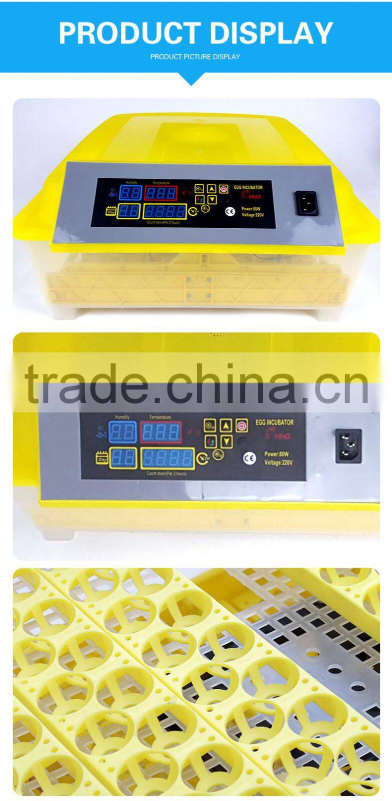 Most popular HHD brand 48 egg incubator price for sale with CE certificate YZ8-48