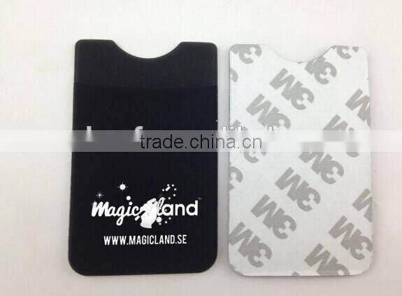 Top quality spandex 3m sticker smart wallet mobile card holder