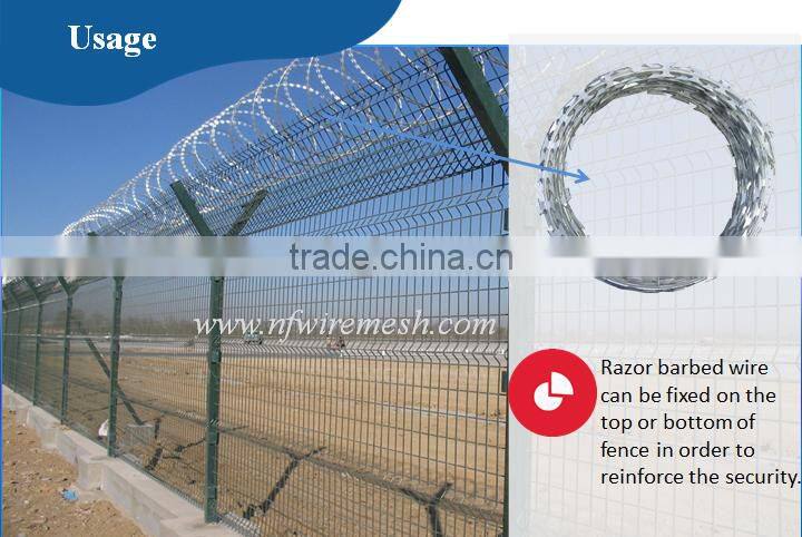 BTO-22 hot galvanized concertina razor barbed wire for fence(Guangzhou Factory)