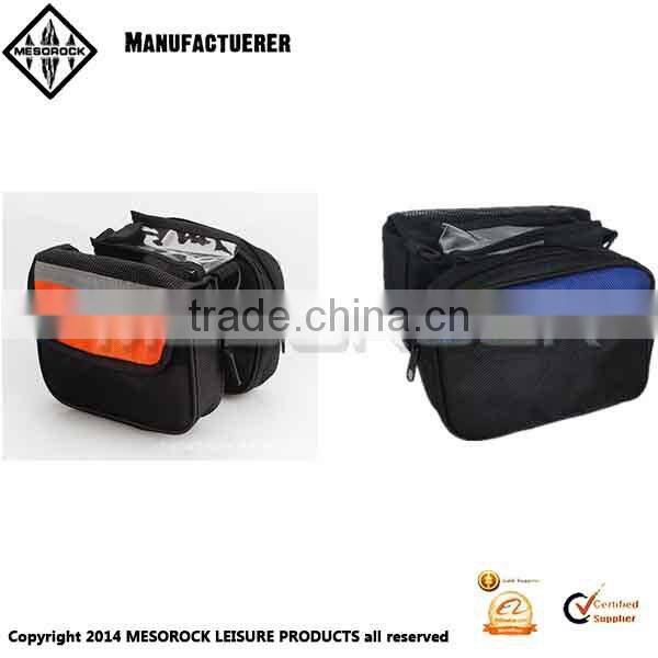 Bicycle Bike Cycling Frame Pannier Saddle Front Tube Bag Both Side Double Pouch