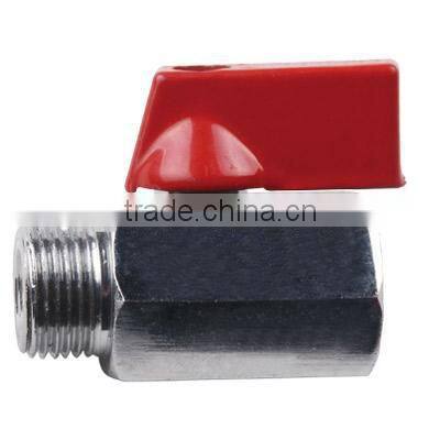 mini ball valve with size of 1/4" 3/8"1/2" ,brass chrome planted