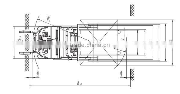 High quality ISO CE Approved 1.2T mast reach full electric stacker forklift