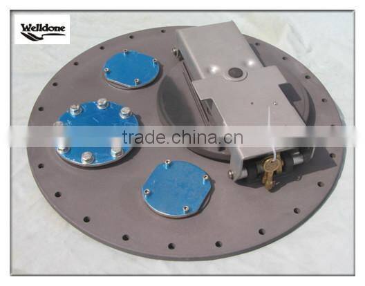 20" Fuel Tanker Aluminum Manhole Cover / Aluminium Fuel Tank Top Loading Tanker Manhole Cover