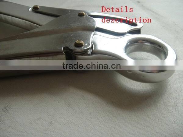 Nickel plated, galvanized forged iron climbing safety snap hook for building