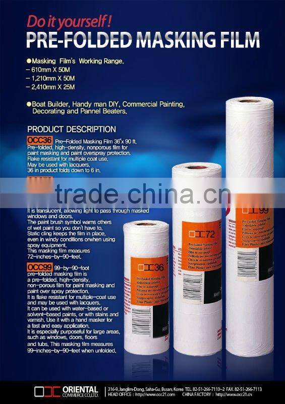 Plastic Pre-folded Masking Film