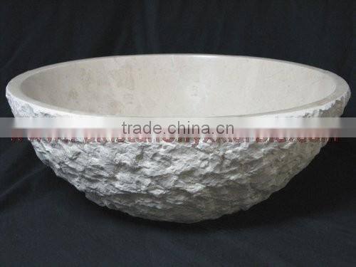 UNIQUE BOTTICINA CREAM MARBLE SINKS