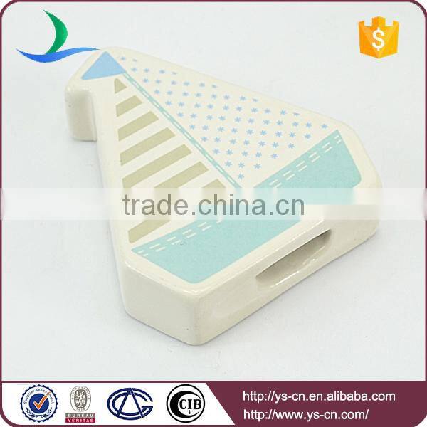 two thread hole ceramic sailboat hanging