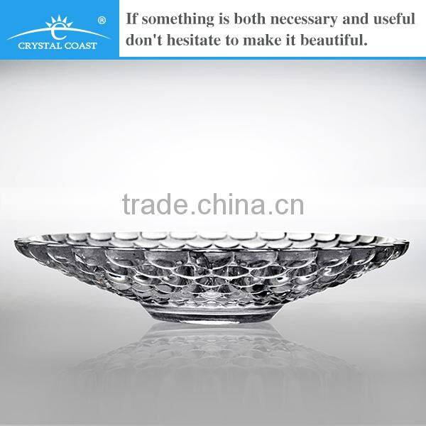 round flat tempered glass dinner plates