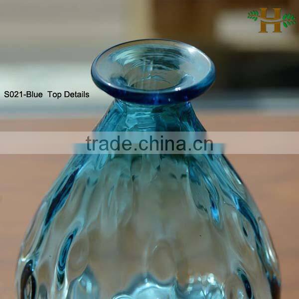 Mouthblown Italy Vase Narrow Mouth Glass Flower Vase