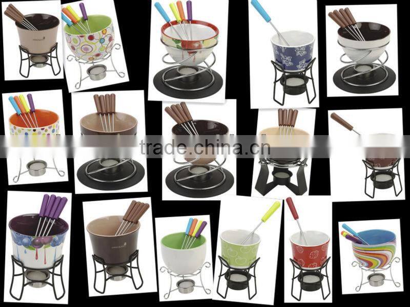 Fondue set, chocolate fondue set, mini fondue set, stainless steel fondue set,