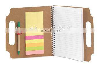 Wholesale office supplies paper cover notebook with sticky notes