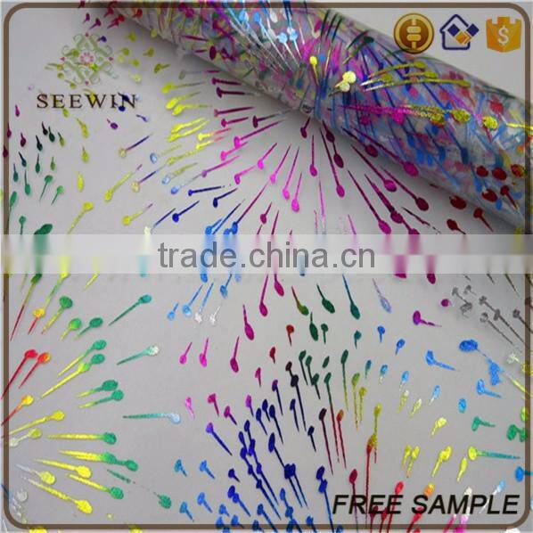 colorful beauty star sparkle 100% silk tulle organza fabric