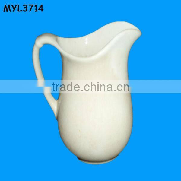 Matt artistic black pottery decanter