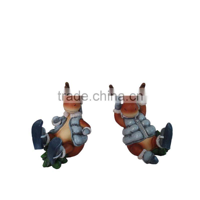 2014 new handmade resin christmas reindeers gift for sale