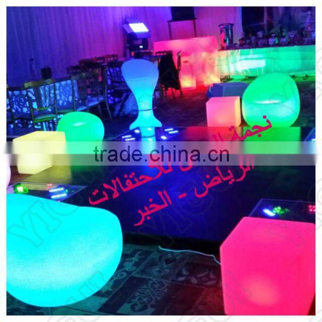 LED Round RGBW table/led Bar Furniture Type ,hotel,garden,home General Use led bar table