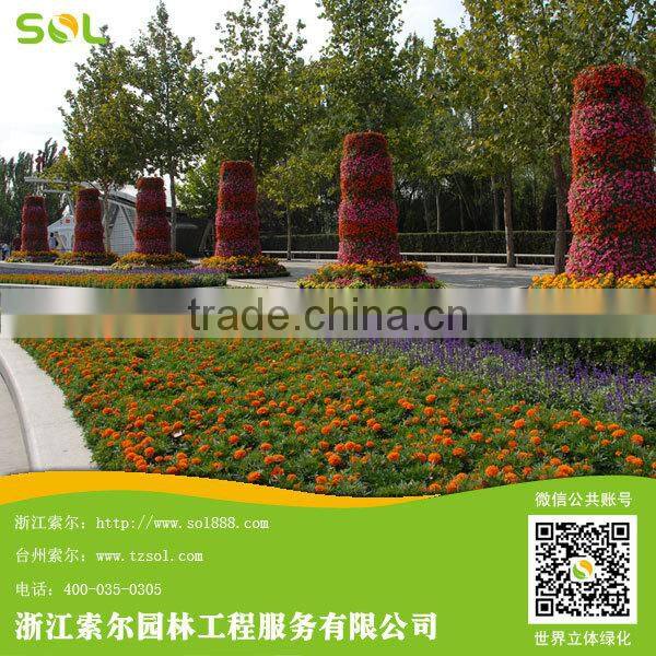 2015 new products self-watering garden planter for lamp post decoration
