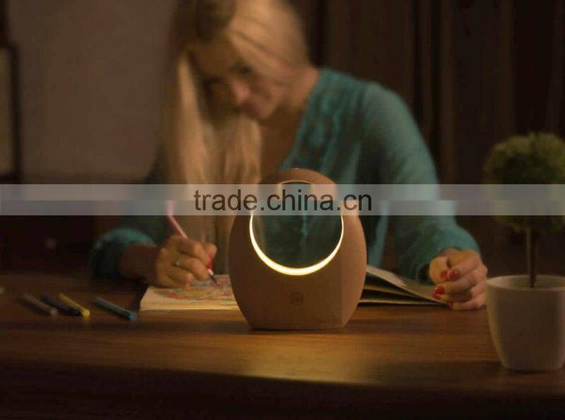 Smart Gesture control Wood Table Light with built-in Battery