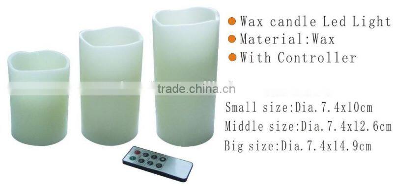 Decorative plastic flameless 12pcs rechargeable led candle set