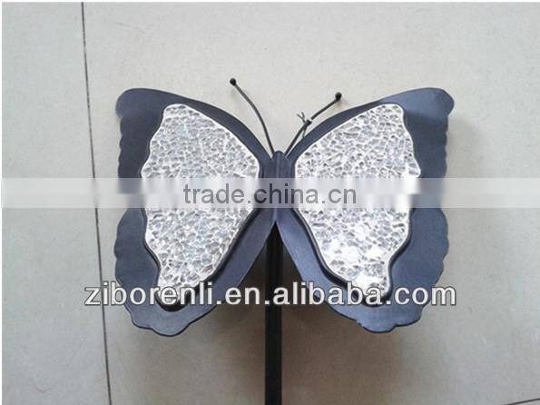 Murano Art Glass Beautiful Silver Mosaic Wedding Gift Decorative Butterfly Ornament