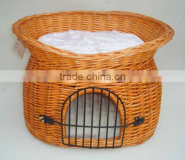 Beautiful M-PT010and comfortable willow pet product & wicker pet house & cheap wicker cat cages