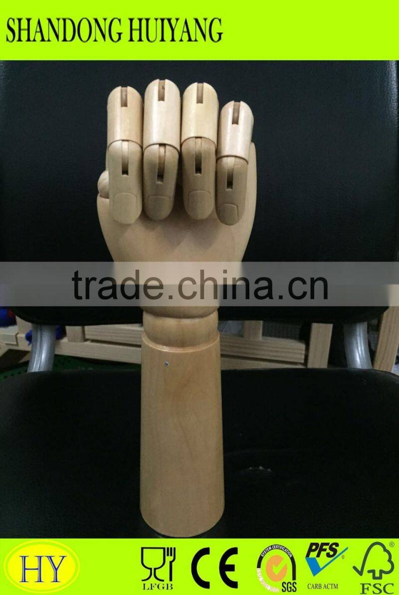Display flexiable holder versatile hot sale wooden mannequin wooden hand