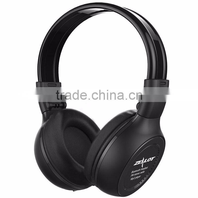 LED Display Screen Wireless Stereo Bluetooth Headset Headphone Handsfree Earphone With Mic, FM Radio, TF Card Slot