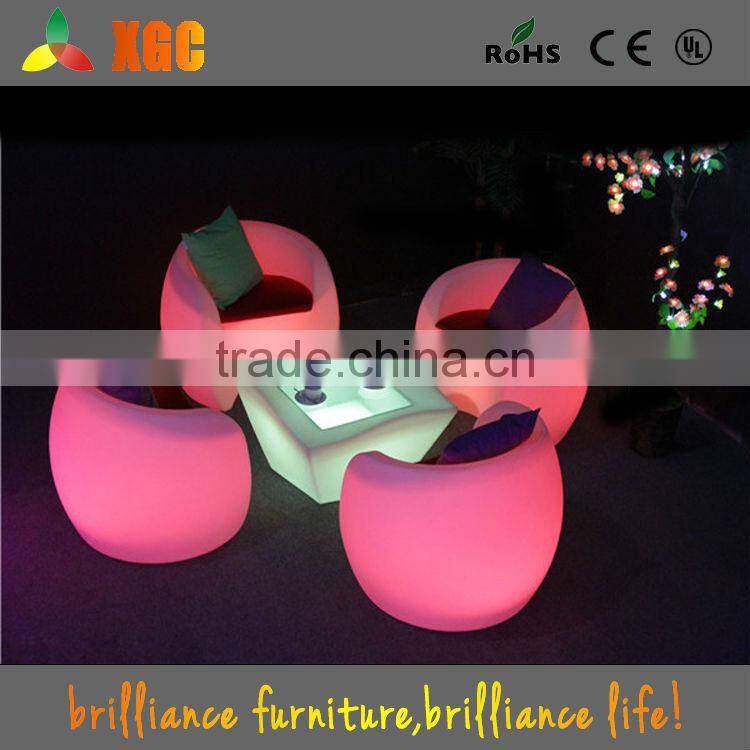 coffee shop furniture led glowing colored tables and chairs