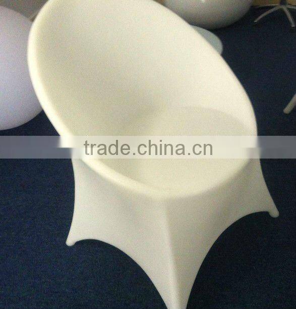 Plastic patio chairs with six color lighting/ Home bar furniture